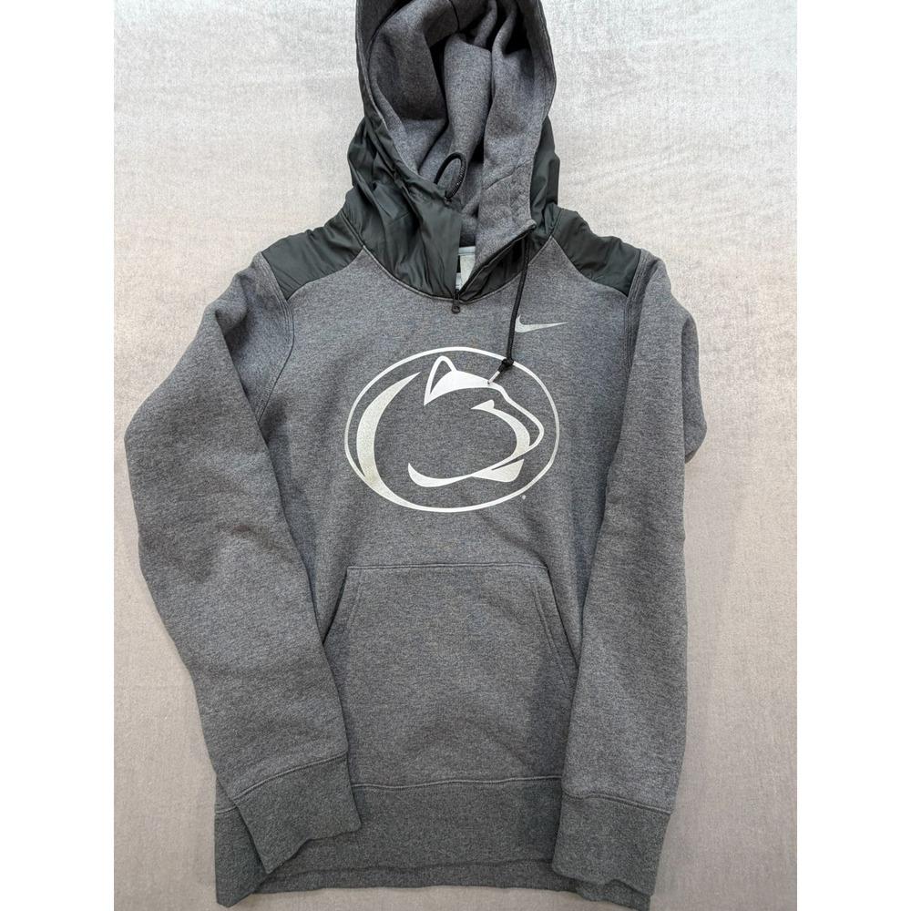 Nike NCAA‎ Penn State University Nittany Lions Hoodie Zip up neck Gray Small